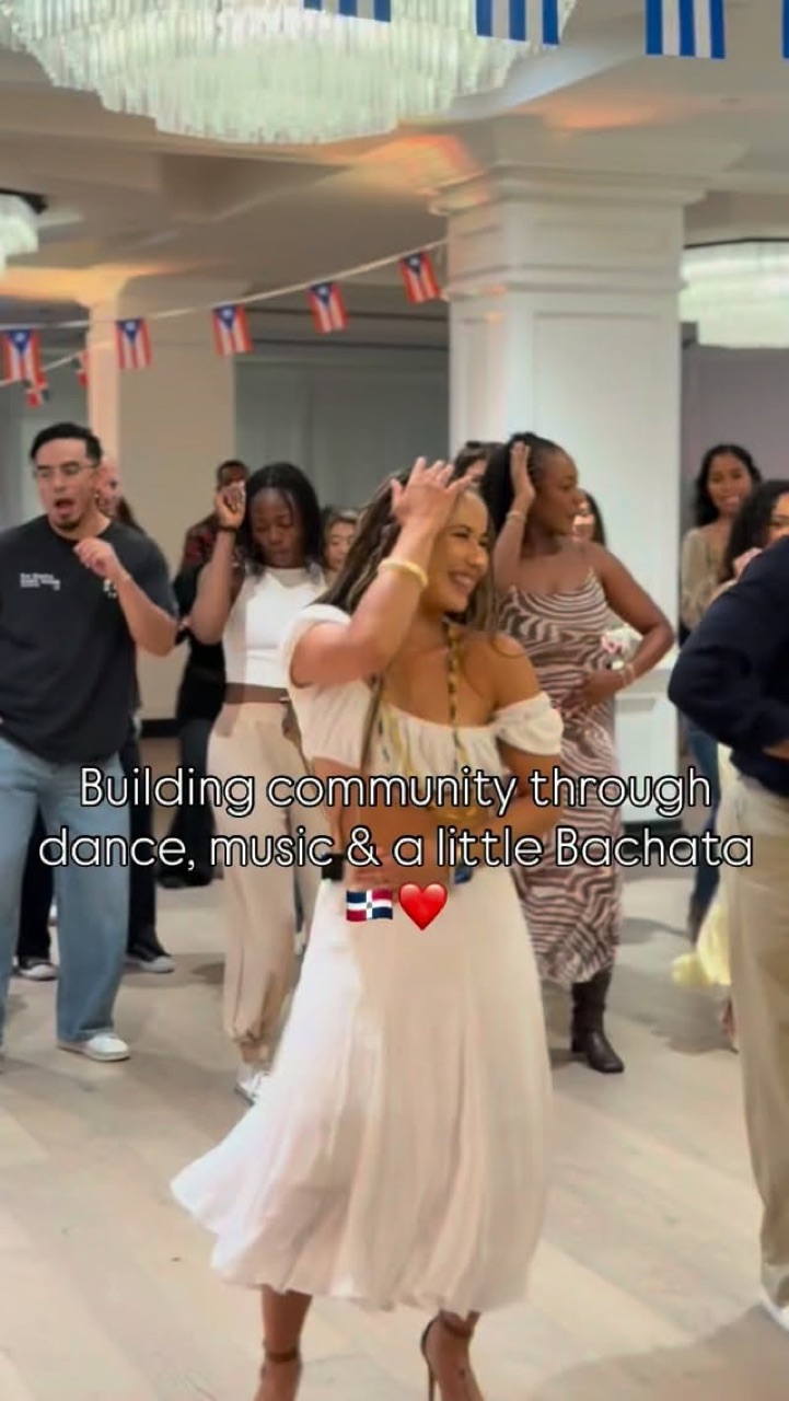 Ariela leading a bachata social